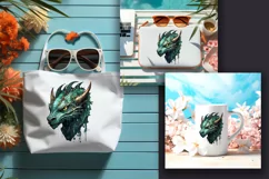Watercolor Fantasy Dragon design, transparent PNG/JPEG 300dp Product Image 4