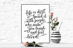 Life is short - Inspirational quote SVG DXF PNG EPS Product Image 2