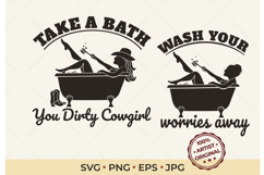 Funny Bathroom Sign SVG Bundle Dirty Product Image 1