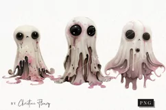 Cute But Creepy Ghost Clipart | Halloween PNG Product Image 1