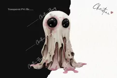 Cute But Creepy Ghost Clipart | Halloween PNG Product Image 2
