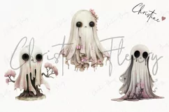 Cute But Creepy Ghost Clipart | Halloween PNG Product Image 3