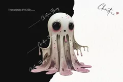Cute But Creepy Ghost Clipart | Halloween PNG Product Image 2