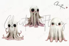 Cute But Creepy Ghost Clipart | Halloween PNG Product Image 3