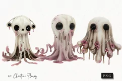 Cute But Creepy Ghost Clipart | Halloween PNG Product Image 1