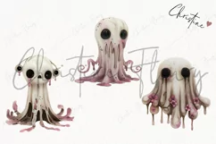 Cute But Creepy Ghost Clipart | Halloween PNG Product Image 3