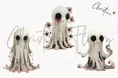 Cute But Creepy Ghost Clipart | Halloween PNG Product Image 3