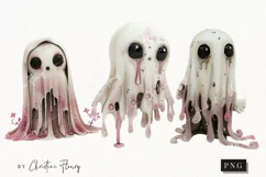 Cute But Creepy Ghost Clipart | Halloween PNG Product Image 1