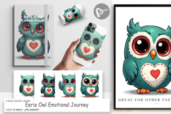 Eerie Owl Journey Digital Paper Product Image 1