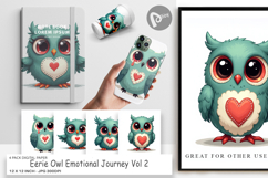 Eerie Owl Journey Digital Paper Product Image 1