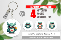 Eerie Owl Journey Keychain Product Image 1