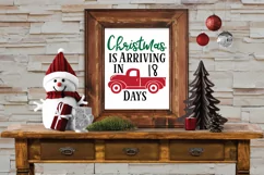Christmas Countdown SVG Cut File - Christmas Truck SVG Product Image 2