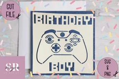 Birthday boy Gamer card| Paper cutting | Gamer card SVG Product Image 1