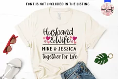 Husband & WIfe Together For Life - Wedding SVG EPS DXF PNG Product Image 2