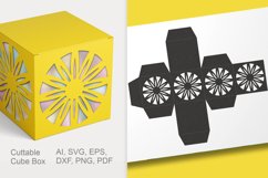 Round Ornaments Cuttable Favor Box Repeating Holes SVG Product Image 2