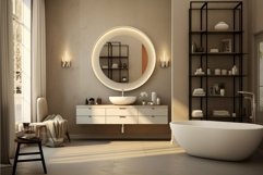 Modern bathroom interior with elegant fixtures Product Image 1