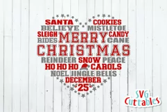 Christmas SVG | Christmas Subway Art Heart | Shirt Design Product Image 2