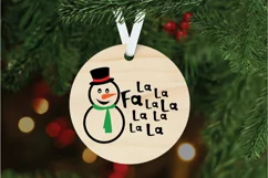 Fa La La La La Snowman SVG File - Christmas SVG File Product Image 4