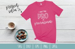 I Put the Pro In Procrastinate SVG, DXF, EPS, PNG, JPEG Product Image 1