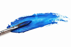 Blue Paint Brush Background Wallpaper Product Image 1