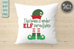 Christmas Elf Surveillance SVG - PNG, DXF, EPS, SVG, Cut Product Image 1