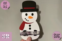 Snowman Money card | Paper cutting | Money card SVG Product Image 2