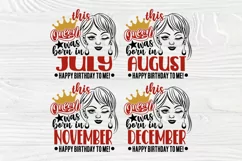 Queen are Born SVG, Crown Svg, Birthday Girl Shirt Designs Product Image 6