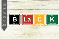 Black Chemical Elements Svg, png, dxf, eps. African America Product Image 2