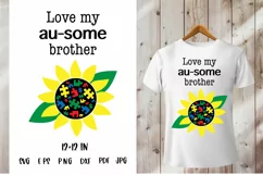 Autism Brother Quotes. Autism SVG PNG. Autism Awareness. Product Image 1