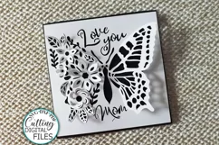 Pop up floral butterfly Mothers Day Sister Love you svg card Product Image 6