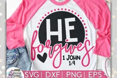 He Forgives SVG DXF PNG EPS Cutting Files Product Image 1