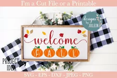 Welcome Fall SVG, PNG, DXF, EPS, JPEG Product Image 1