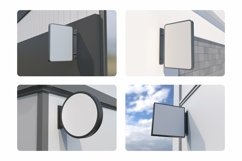 Wall Mount Round Signage Mockup SET V-04 Product Image 3