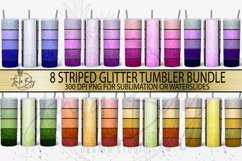 Skinny Tumbler Sublimation Designs Bundle Glitter Stripes Product Image 1