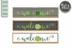 St. Pattys Day Welcome Sign SVG - SVG, PNG, EPS, DXF Product Image 3