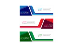 Vector abstract design web banner template Product Image 1