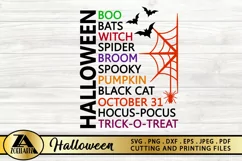 Halloween SVG PNG EPS DXF Halloween Word Art SVG Spooky SVG Product Image 2