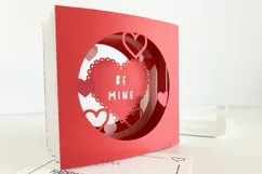 Valentines Day Shadow Box Tunnel Card, Cricut Joy Compatible Product Image 4