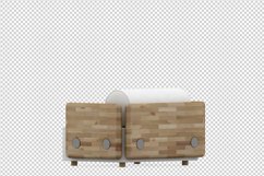 Isometric Arm Chair 3D isolated render Product Image 1