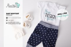 Baby Bodysuit Mockup | Kids New Born Mock Up Product Image 1