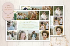 PSD Year In Review Photo Collage Card Template #3 Product Image 1