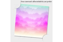 18 fairy ombre magical unicorn cloud digital papers Product Image 5