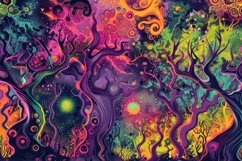 Psychedelic Art Background Wallpaper Product Image 1