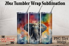 Gorgeous Elephant 20oz Tumbler PNG, Elephant Tumbler PNG Product Image 1