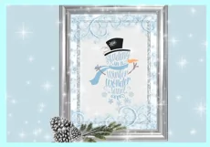 Reading In A Winter Wonderland Snowman SVG DXF EPS PNG files Product Image 2