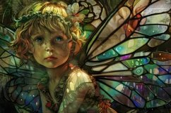 Stained Glass Fairy Background Wallpaper Product Image 1
