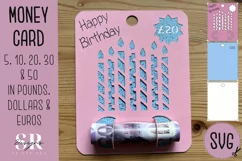 Birthday Money card | Paper cutting | Money card SVG Product Image 1
