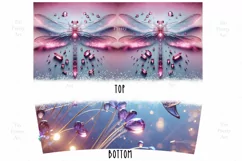 Dragonfly 40oz Tumbler Wrap Sublimation Png Product Image 2