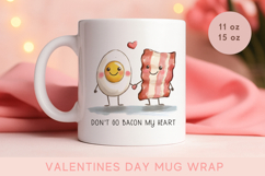 funny valentines day mug, food pun mug, egg and bacon Product Image 1