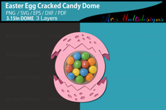 Easter Cracked Egg Candy Dome Product Image 3